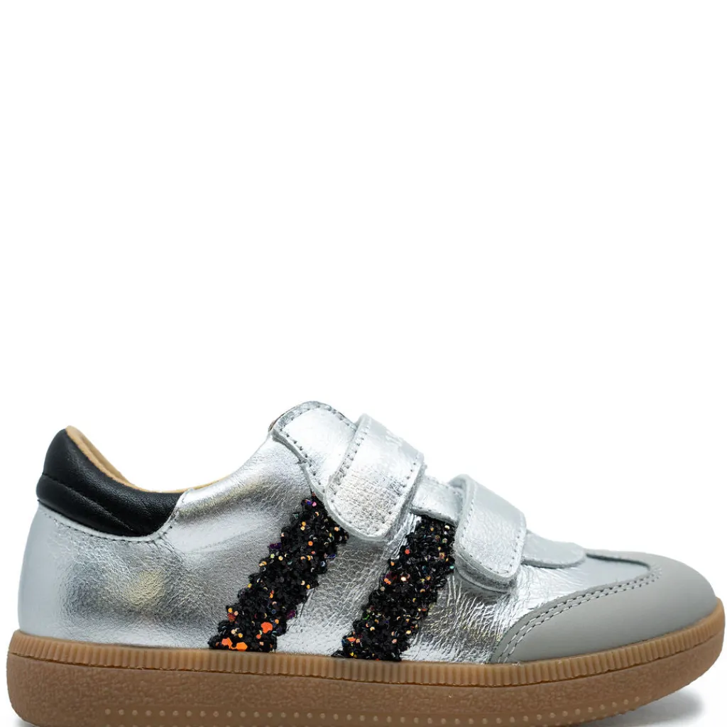 Acebos Silver Stripe Velcro Sneaker Fashion