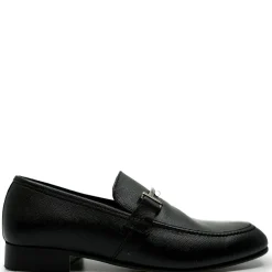 Andanines Black Textured Buckle Dress Shoe Hot