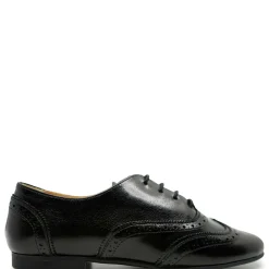 Andanines Black Wingtip Lace Oxford Fashion
