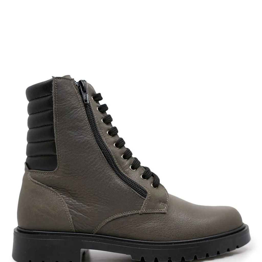 Andanines Gray Zipper Boot Discount
