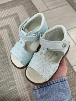 Andanines Sky Blue Flower Baby Sandal New