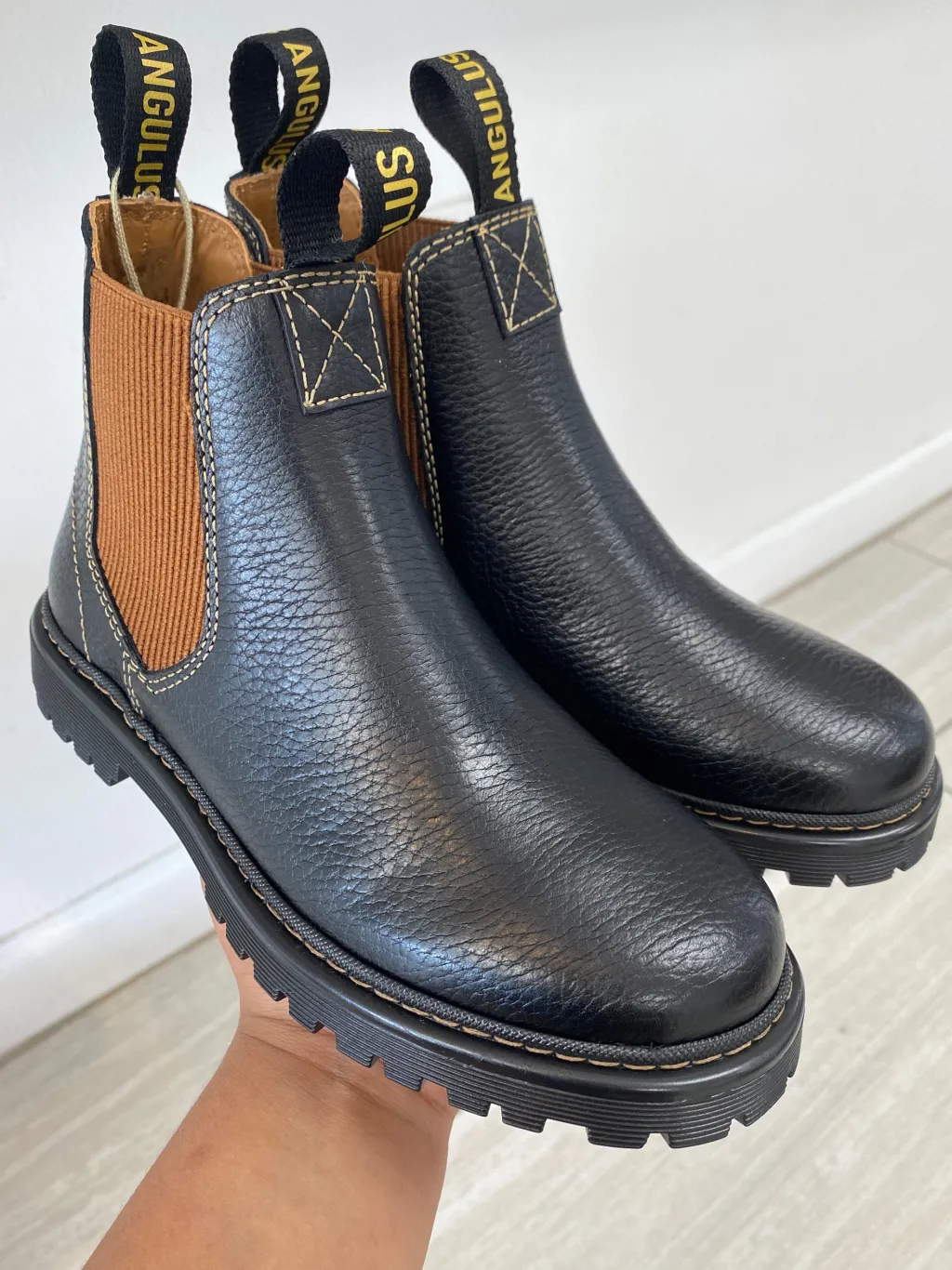 Angulus Black and Brown Boot New