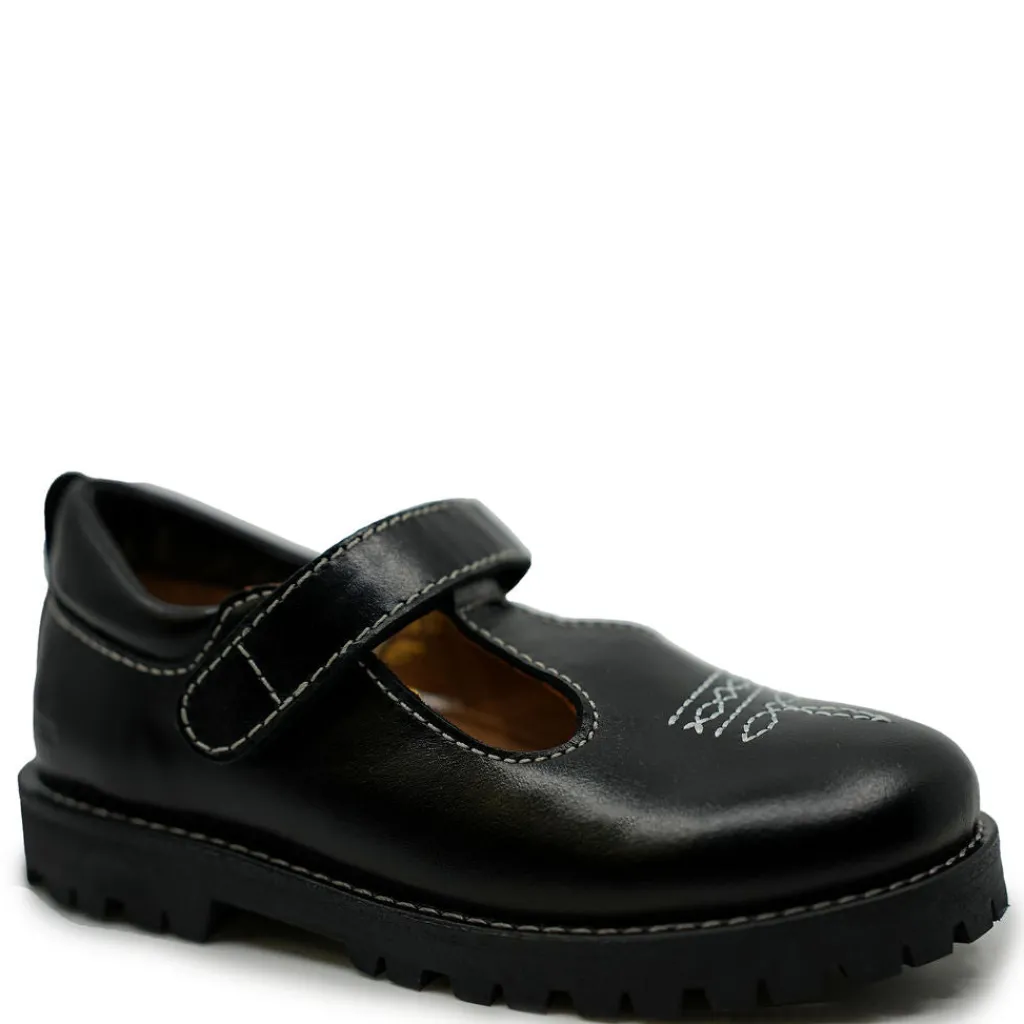Angulus Black Chunky Mary Jane Outlet