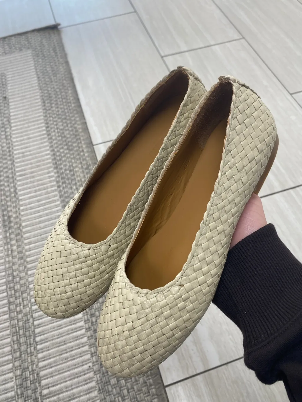 Angulus Buttermilk Weave Ballet Flat Fashion