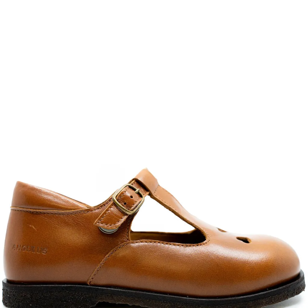 Angulus Cognac Heart Cutout Mary Jane Hot
