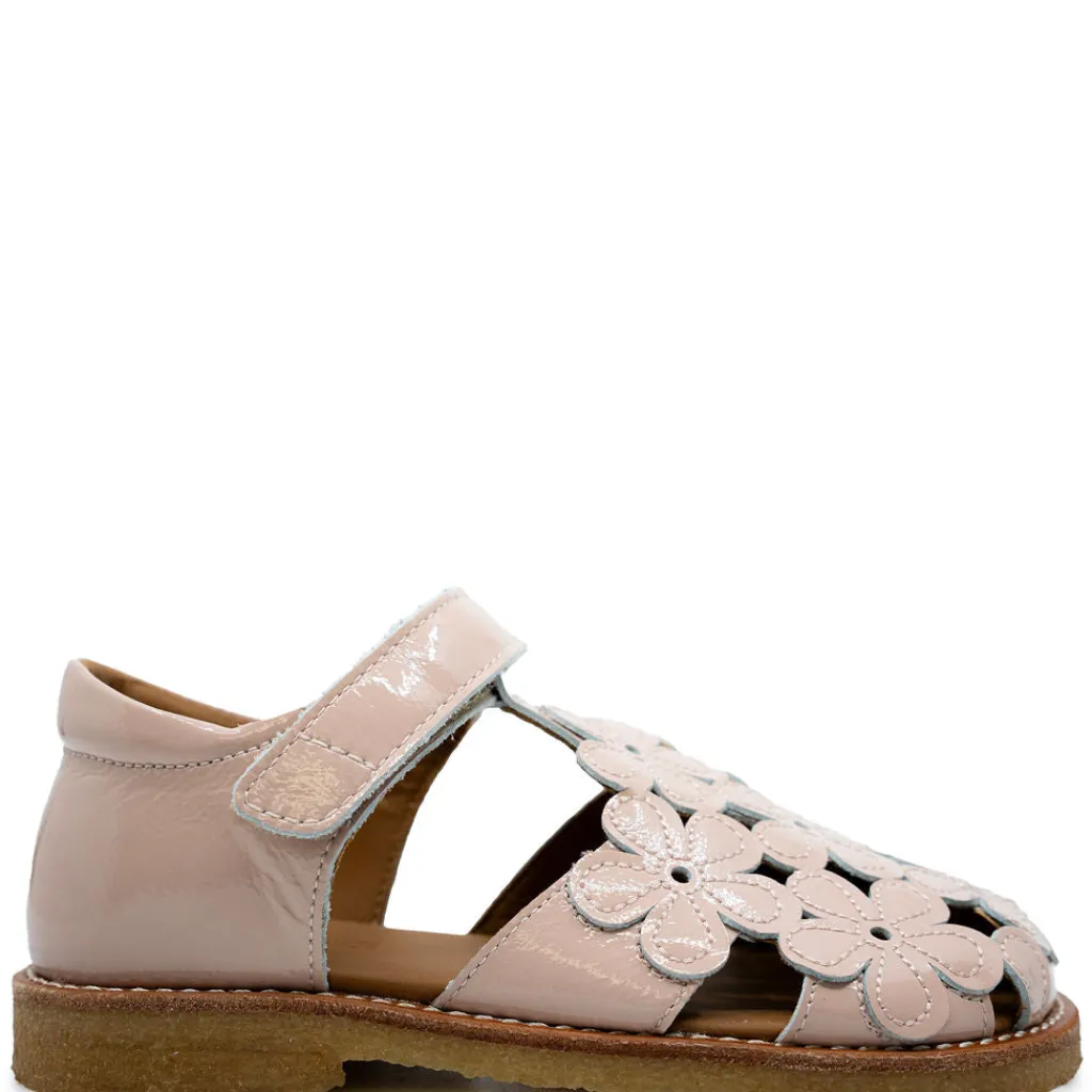 Angulus Rose Patent Flower Cutout Sandal Outlet