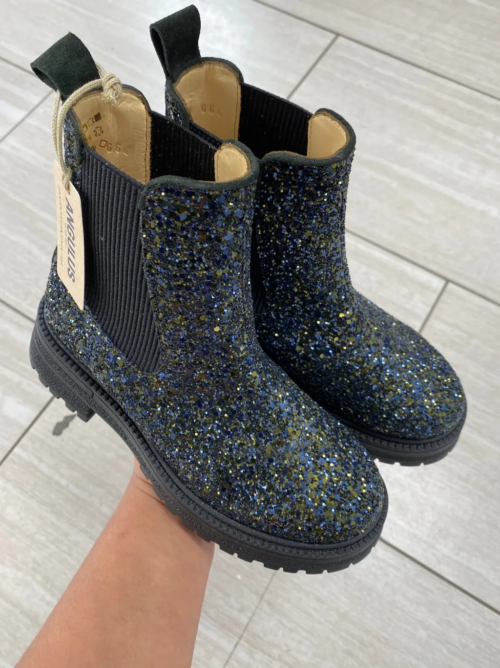 Angulus Teal Glitter Boot Clearance