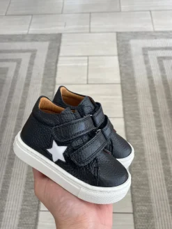 Atlanta Mocassin Black and White Star Baby Sneaker Hot