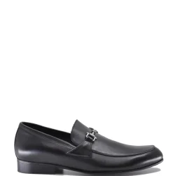 Atlanta Mocassin Black Slip-On Buckle Dress Shoe New
