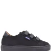 Atlanta Mocassin Black Twill Velcro Sneaker Sale