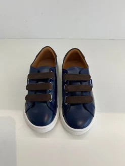 Atlanta Mocassin Blue and Brown Velcro Sneaker Sale