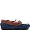 Atlanta Mocassin Blue White Brown Penny Loafer Online