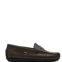 Atlanta Mocassin Brown Pebbled Penny Loafer Fashion