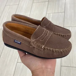 Atlanta Mocassin Chocolate Textured Penny Loafer Discount