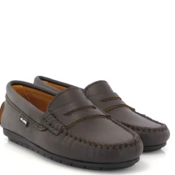 Atlanta Mocassin Dark Brown Textured Loafer New