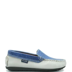 Atlanta Mocassin Denim and Ivory Loafer Outlet