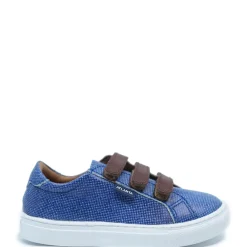 Atlanta Mocassin Denim Triple Velcro Sneaker Best