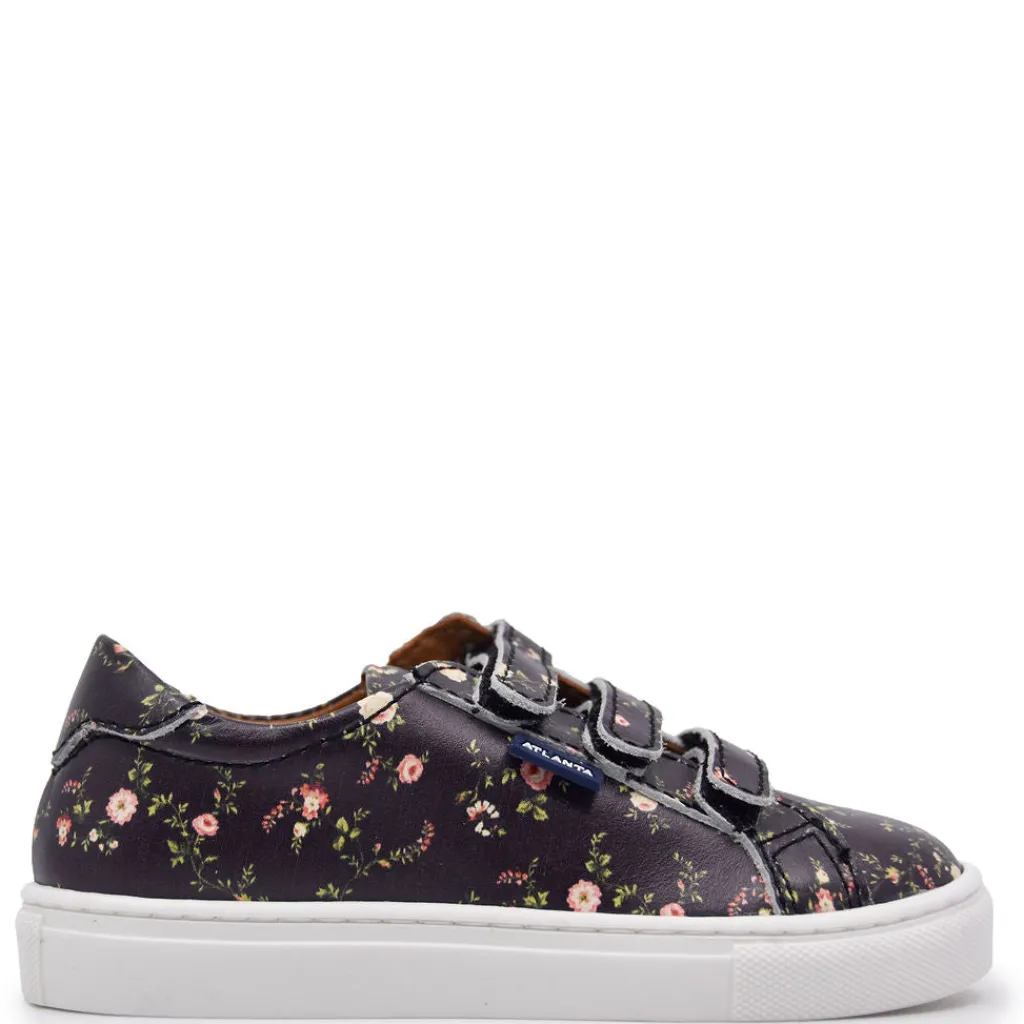 Atlanta Mocassin Flower Printed Velcro Sneaker Online