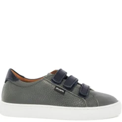 Atlanta Mocassin Gray and Navy Pebbled Velcro Sneaker Clearance