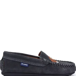 Atlanta Mocassin Gray Suede Dog Loafer Outlet