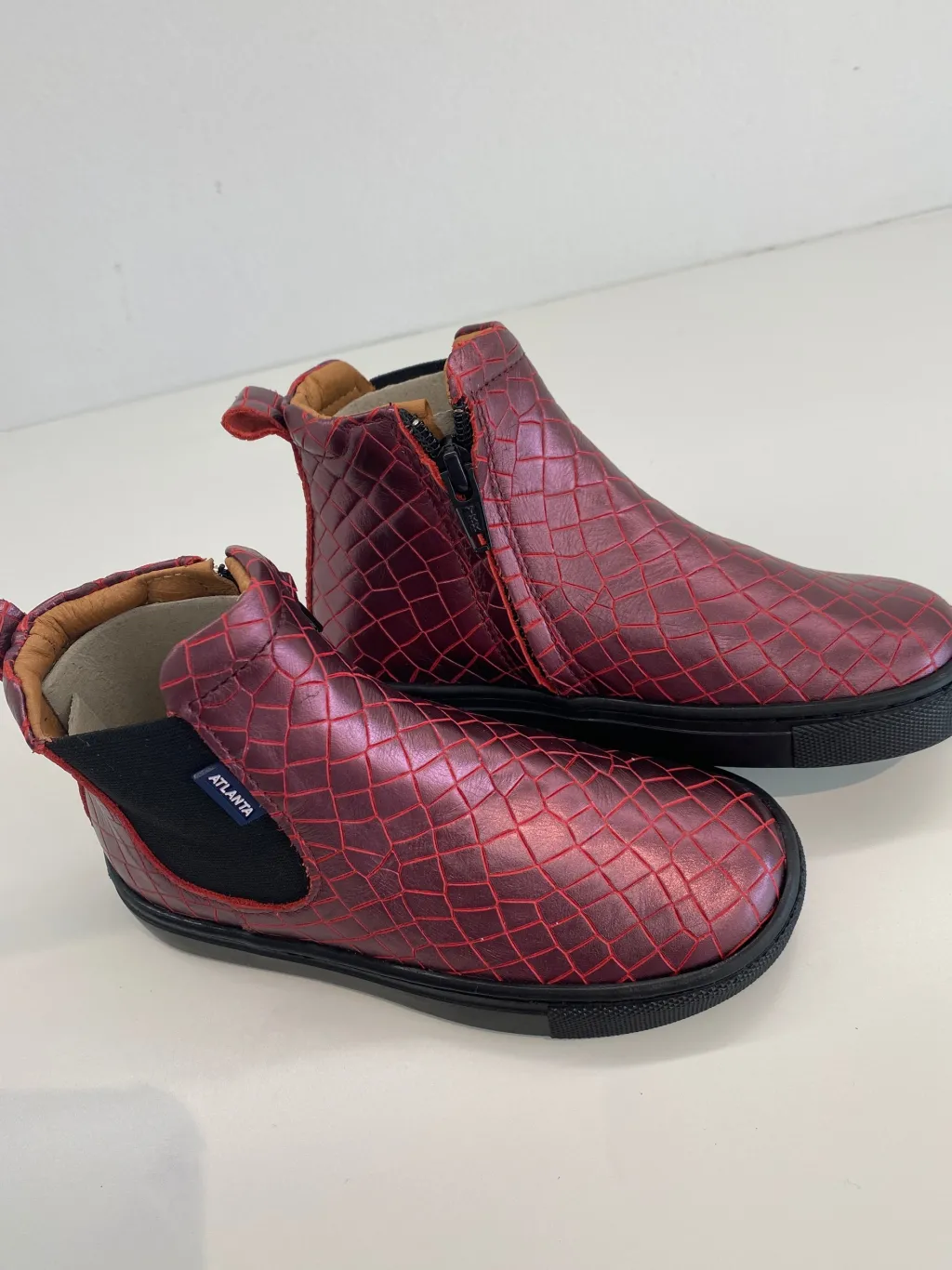Atlanta Mocassin Mirage Red Croc Sneaker Boot Discount