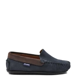 Atlanta Mocassin Navy and Brown Nubok Loafer Clearance