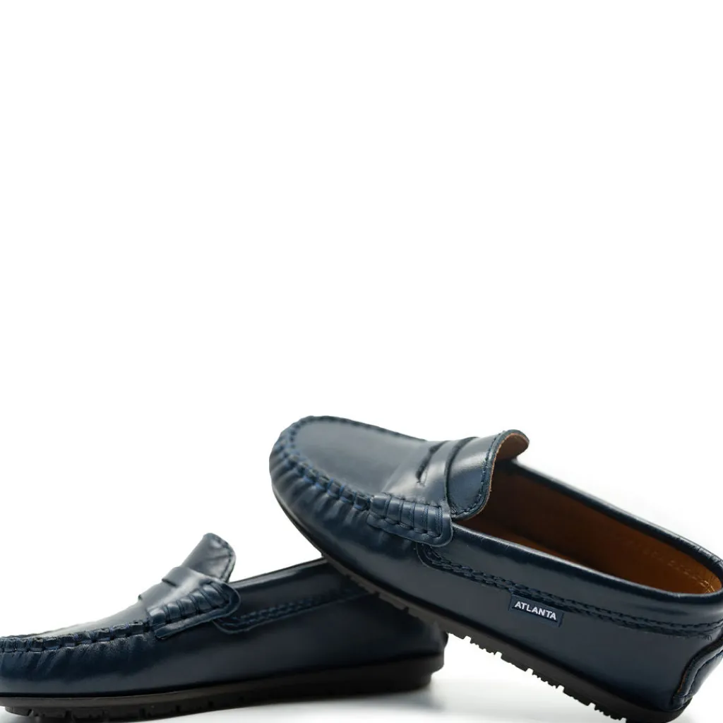 Atlanta Mocassin Navy Florentic Penny Loafer Discount