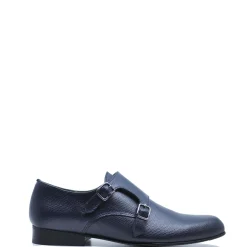 Atlanta Mocassin Navy Grain Double Monk Dress Shoe Clearance