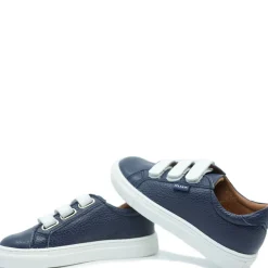 Atlanta Mocassin Navy Grain Triple Velcro Sneaker Hot