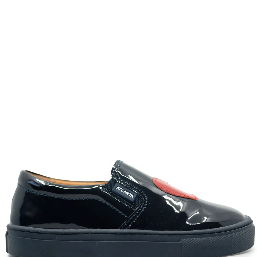 Atlanta Mocassin Navy Heart Slip On Sneaker Discount