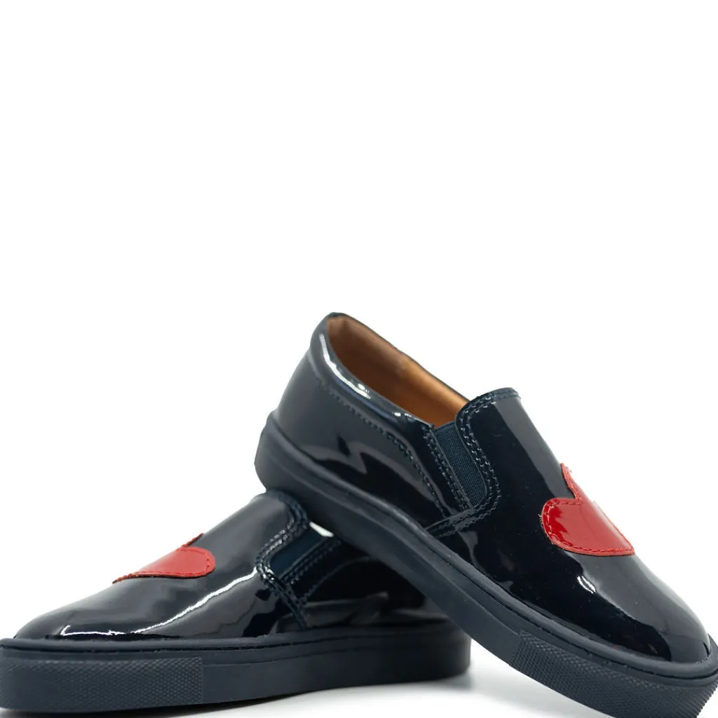 Atlanta Mocassin Navy Heart Slip On Sneaker Discount