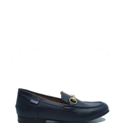 Atlanta Mocassin Navy Pebbled Buckle Dress Shoe New