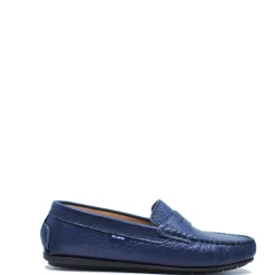 Atlanta Mocassin Navy Pebbled Penny Loafer Discount