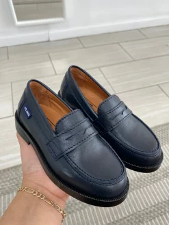 Atlanta Mocassin Navy Penny Dress Loafer Outlet