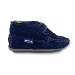 Atlanta Mocassin Navy Velvet Lined Bootie Outlet