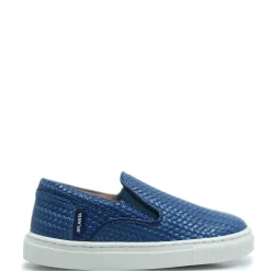 Atlanta Mocassin Ocean Blue Crossed Slip On Sneaker Best