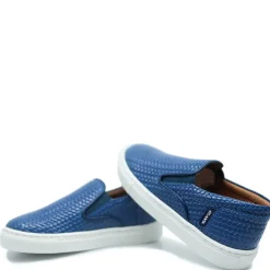 Atlanta Mocassin Ocean Blue Crossed Slip On Sneaker Best