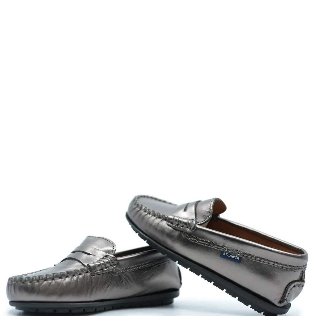Atlanta Mocassin Pewter Penny Loafer Clearance