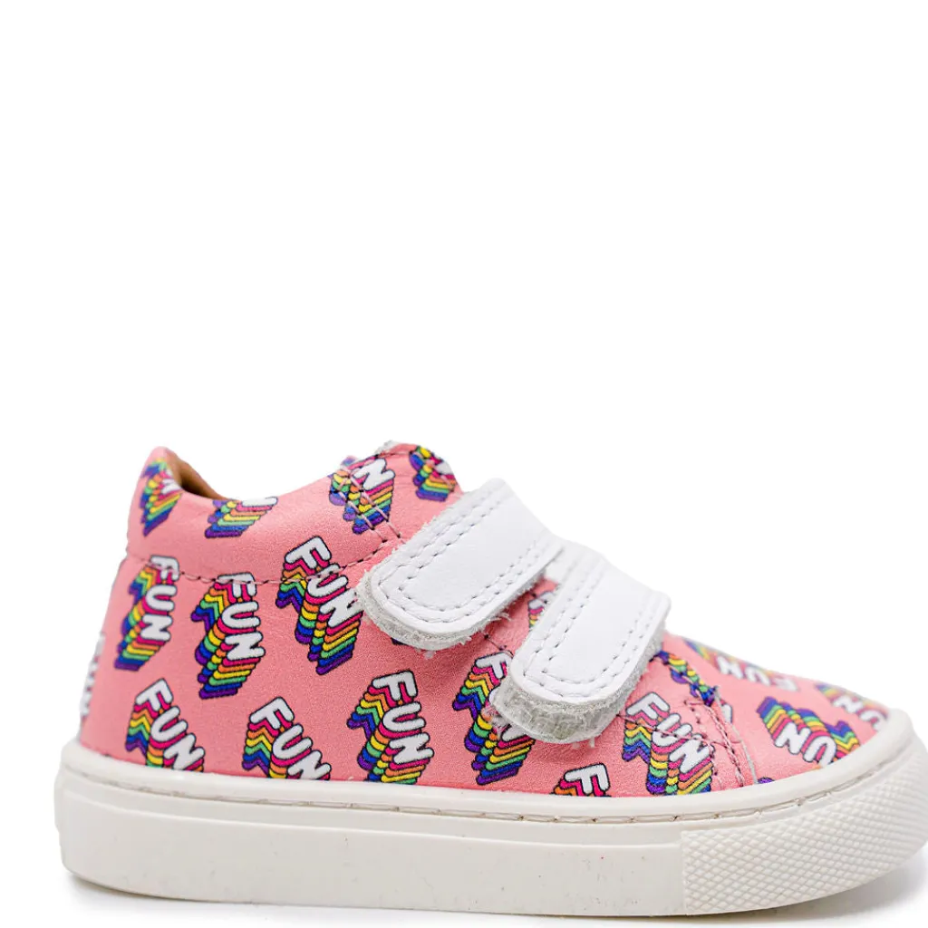 Atlanta Mocassin Pink Fun Print Baby Sneaker Hot