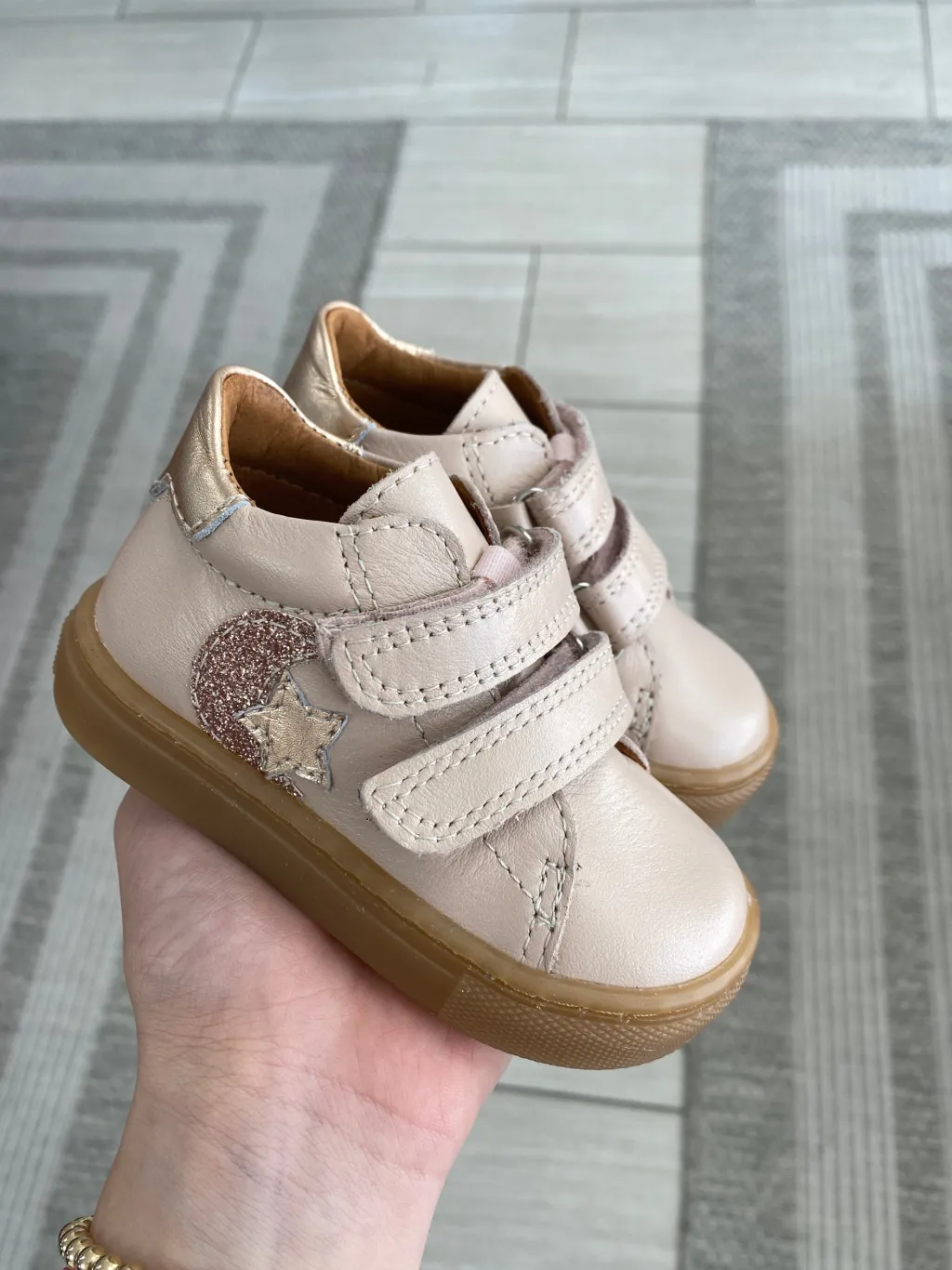 Atlanta Mocassin Pink Star Baby Sneaker Sale