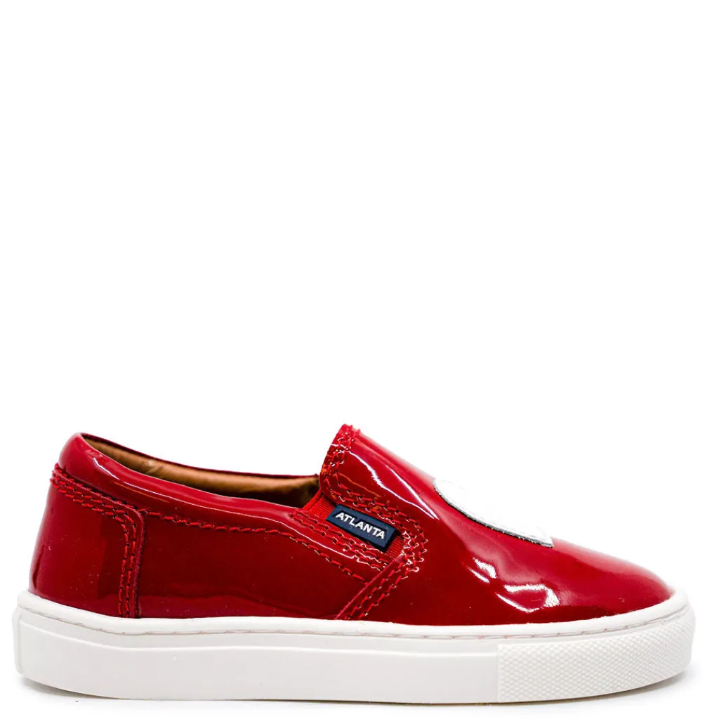 Atlanta Mocassin Red and White Heart Patent Sneaker Online