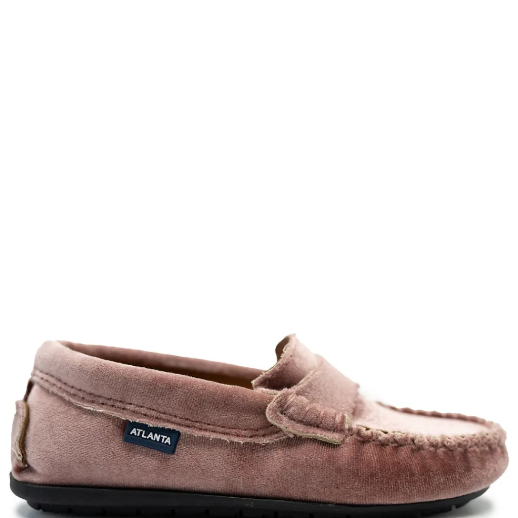 Atlanta Mocassin Rose Velvet Penny Loafer Clearance
