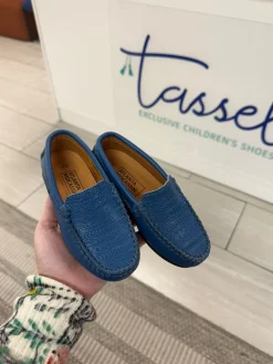 Atlanta Mocassin Royal Blue Stamped Loafer Outlet