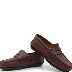 Atlanta Mocassin Rust Grainy Penny Loafer Fashion