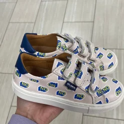 Atlanta Mocassin Sand Printed Velcro Sneaker New