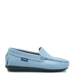 Atlanta Mocassin Sky Blue Stamped Penny Loafer Fashion