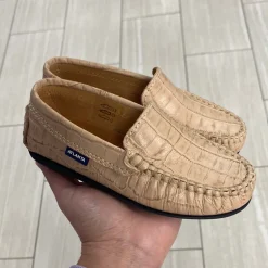 Atlanta Mocassin Tan Croc Loafer Online