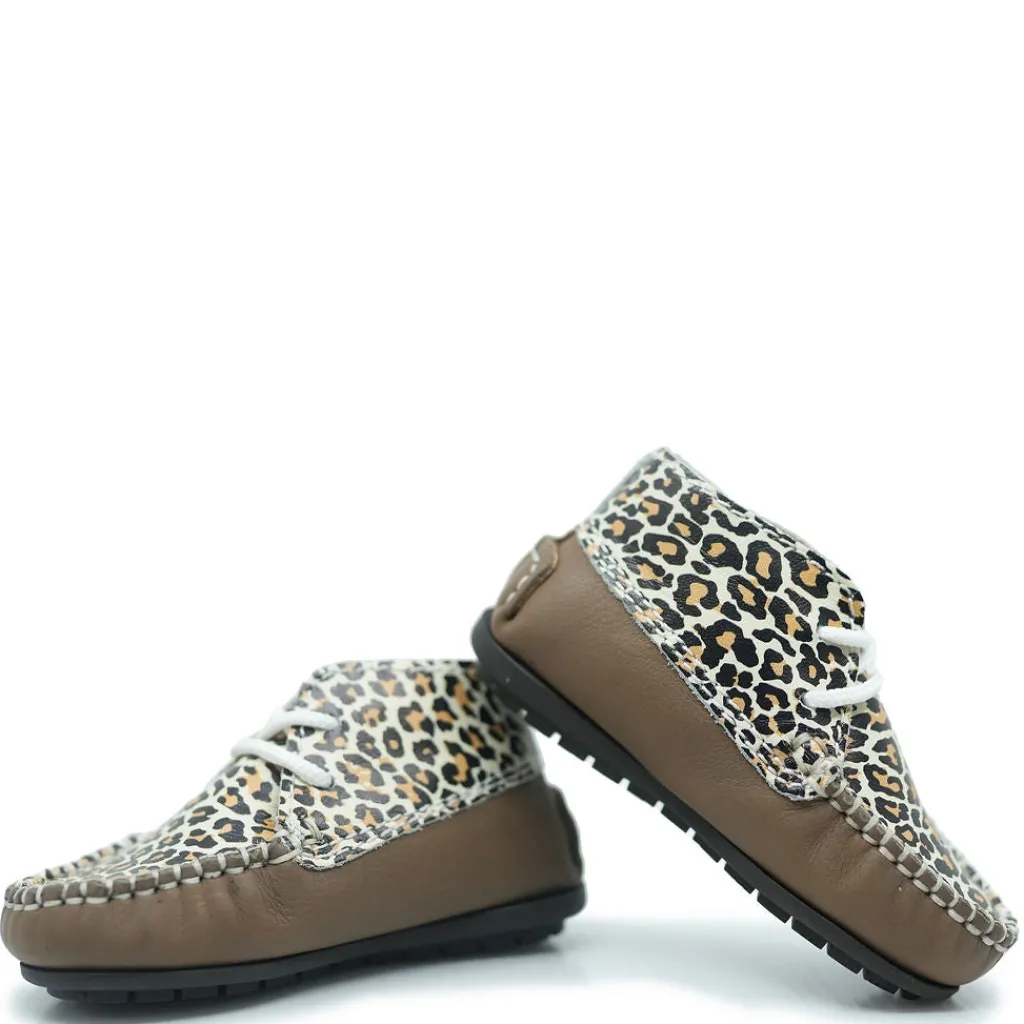 Atlanta Mocassin Taupe Leopard Baby Bootie Sale