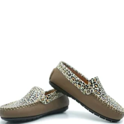 Atlanta Mocassin Taupe Leopard Loafer Sale