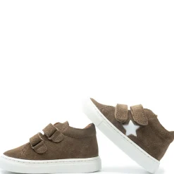 Atlanta Mocassin Taupe Star Velcro Baby Sneaker Discount